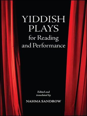 cover image of Yiddish Plays for Reading and Performance